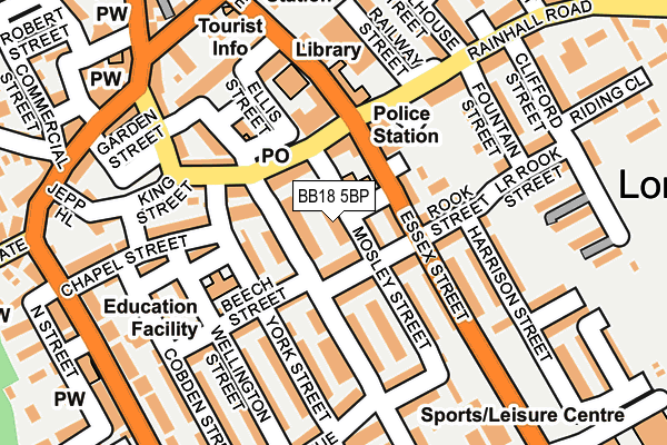 BB18 5BP map - OS OpenMap – Local (Ordnance Survey)
