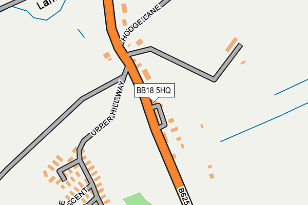 BB18 5HQ map - OS OpenMap – Local (Ordnance Survey)