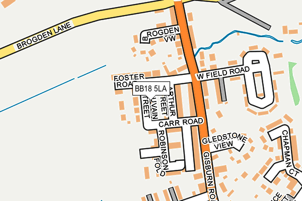 BB18 5LA map - OS OpenMap – Local (Ordnance Survey)