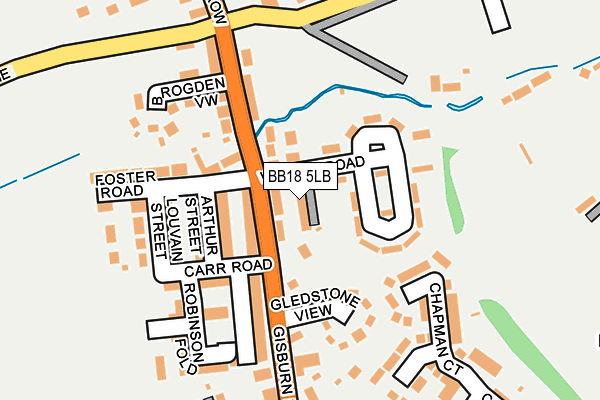 BB18 5LB map - OS OpenMap – Local (Ordnance Survey)