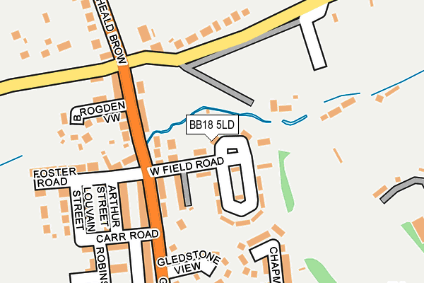 BB18 5LD map - OS OpenMap – Local (Ordnance Survey)