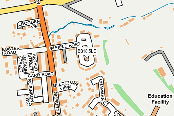 BB18 5LE map - OS OpenMap – Local (Ordnance Survey)