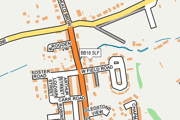 BB18 5LF map - OS OpenMap – Local (Ordnance Survey)