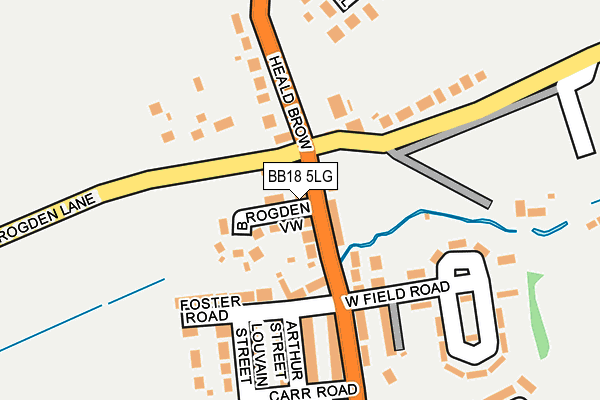 BB18 5LG map - OS OpenMap – Local (Ordnance Survey)
