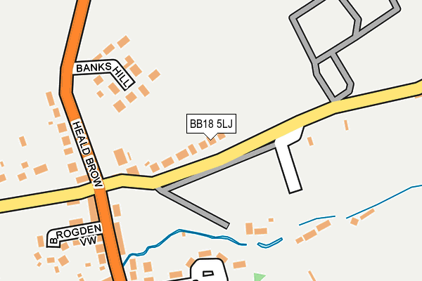 BB18 5LJ map - OS OpenMap – Local (Ordnance Survey)