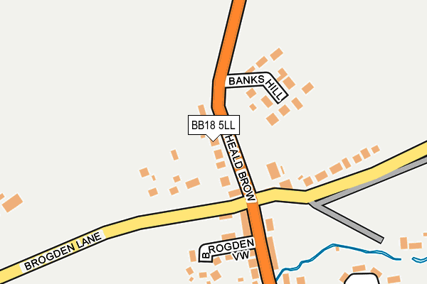 BB18 5LL map - OS OpenMap – Local (Ordnance Survey)