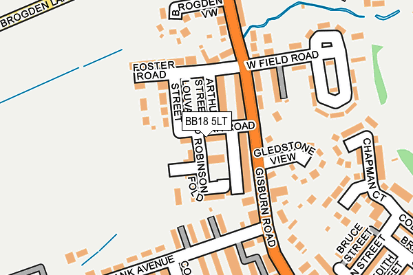 BB18 5LT map - OS OpenMap – Local (Ordnance Survey)