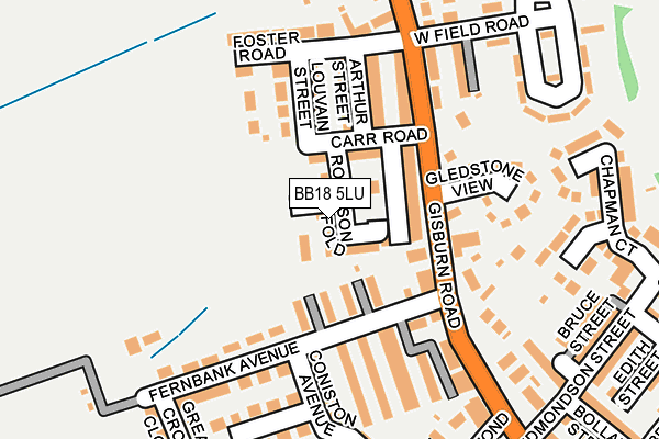 BB18 5LU map - OS OpenMap – Local (Ordnance Survey)