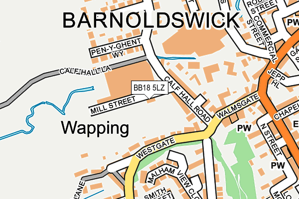 BB18 5LZ map - OS OpenMap – Local (Ordnance Survey)
