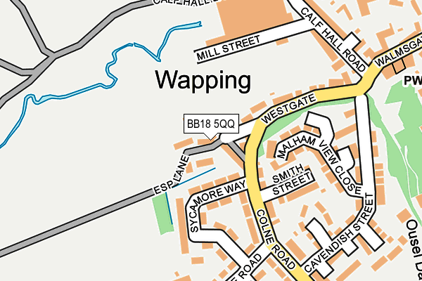 BB18 5QQ map - OS OpenMap – Local (Ordnance Survey)