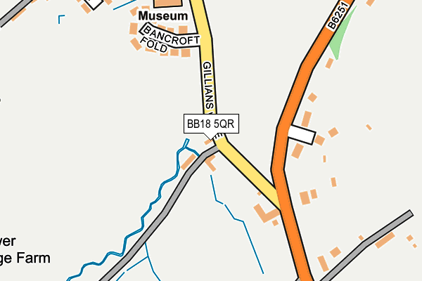 BB18 5QR map - OS OpenMap – Local (Ordnance Survey)