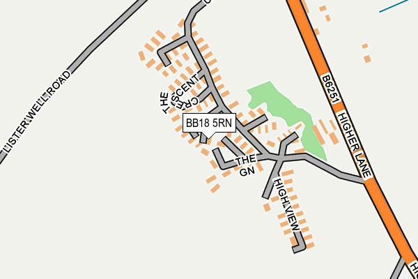 BB18 5RN map - OS OpenMap – Local (Ordnance Survey)