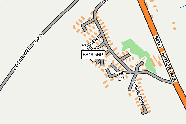 BB18 5RP map - OS OpenMap – Local (Ordnance Survey)