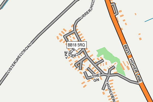 BB18 5RQ map - OS OpenMap – Local (Ordnance Survey)