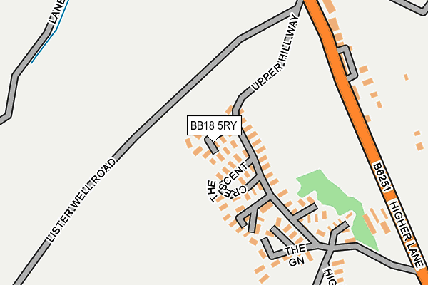 BB18 5RY map - OS OpenMap – Local (Ordnance Survey)