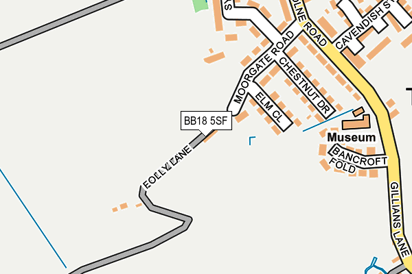BB18 5SF map - OS OpenMap – Local (Ordnance Survey)