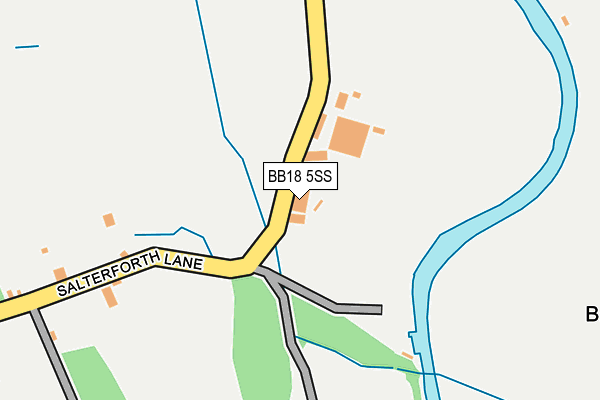 BB18 5SS map - OS OpenMap – Local (Ordnance Survey)