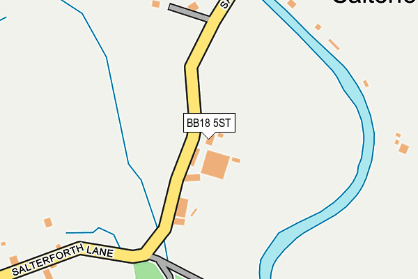 BB18 5ST map - OS OpenMap – Local (Ordnance Survey)