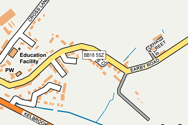 BB18 5SZ map - OS OpenMap – Local (Ordnance Survey)