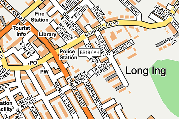 BB18 6AH map - OS OpenMap – Local (Ordnance Survey)
