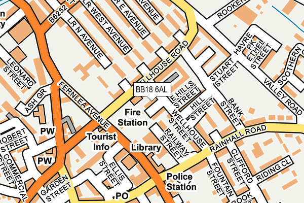 BB18 6AL map - OS OpenMap – Local (Ordnance Survey)