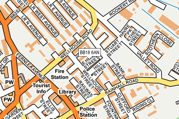 BB18 6AN map - OS OpenMap – Local (Ordnance Survey)