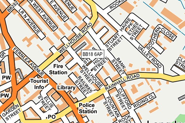 BB18 6AP map - OS OpenMap – Local (Ordnance Survey)