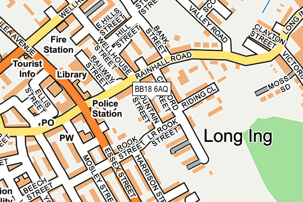 BB18 6AQ map - OS OpenMap – Local (Ordnance Survey)