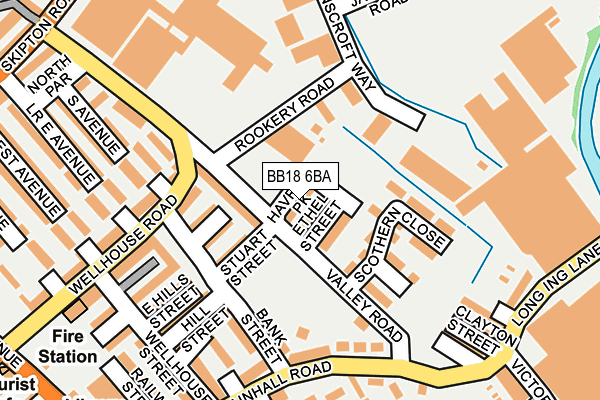 BB18 6BA map - OS OpenMap – Local (Ordnance Survey)