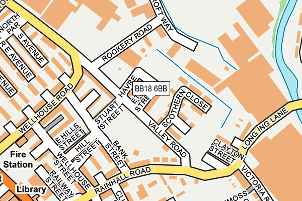 BB18 6BB map - OS OpenMap – Local (Ordnance Survey)
