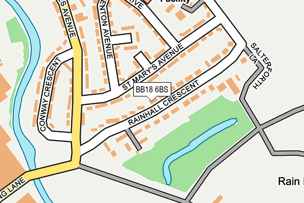 BB18 6BS map - OS OpenMap – Local (Ordnance Survey)