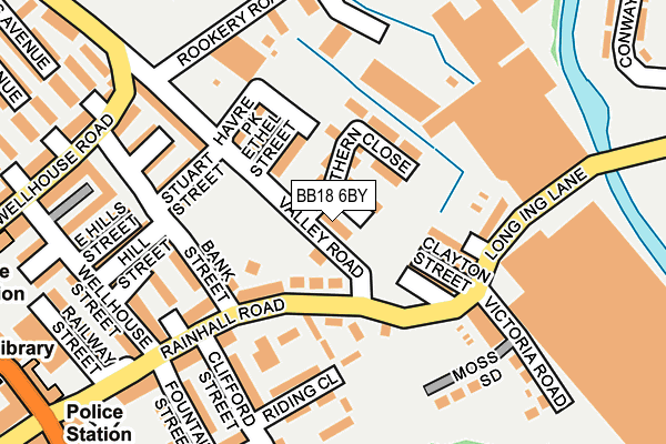 BB18 6BY map - OS OpenMap – Local (Ordnance Survey)