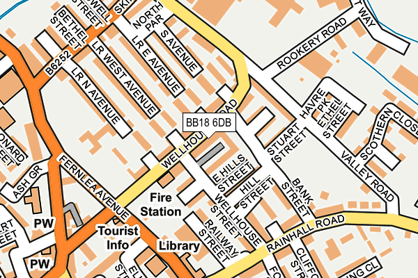 BB18 6DB map - OS OpenMap – Local (Ordnance Survey)