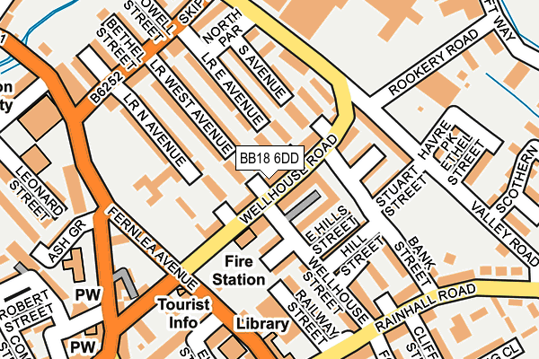 BB18 6DD map - OS OpenMap – Local (Ordnance Survey)