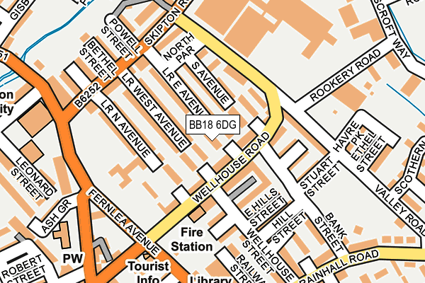 BB18 6DG map - OS OpenMap – Local (Ordnance Survey)