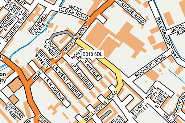 BB18 6DL map - OS OpenMap – Local (Ordnance Survey)