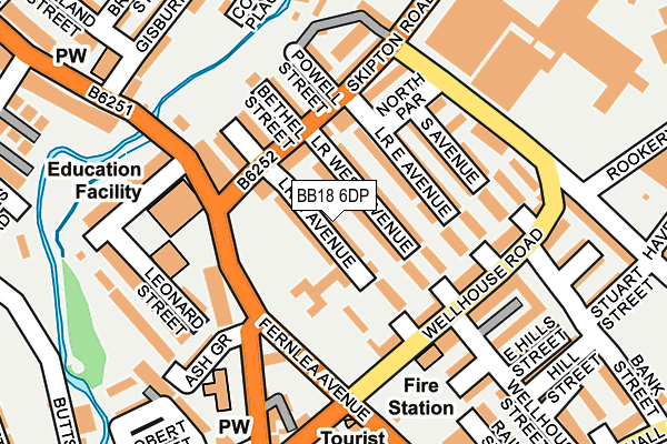 BB18 6DP map - OS OpenMap – Local (Ordnance Survey)