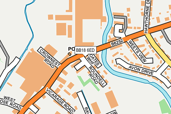 BB18 6ED map - OS OpenMap – Local (Ordnance Survey)