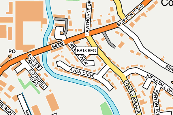 BB18 6EG map - OS OpenMap – Local (Ordnance Survey)