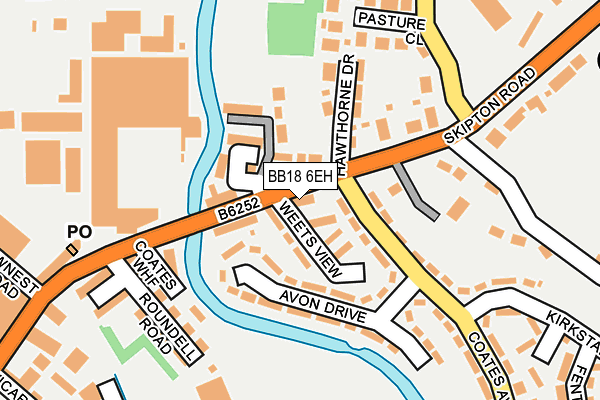BB18 6EH map - OS OpenMap – Local (Ordnance Survey)