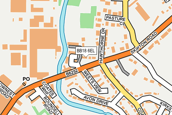 BB18 6EL map - OS OpenMap – Local (Ordnance Survey)