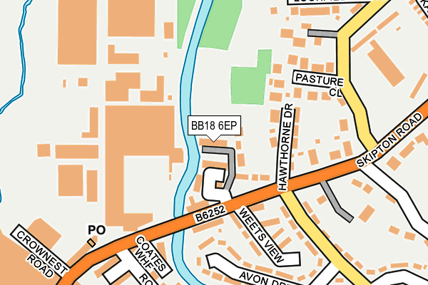 BB18 6EP map - OS OpenMap – Local (Ordnance Survey)