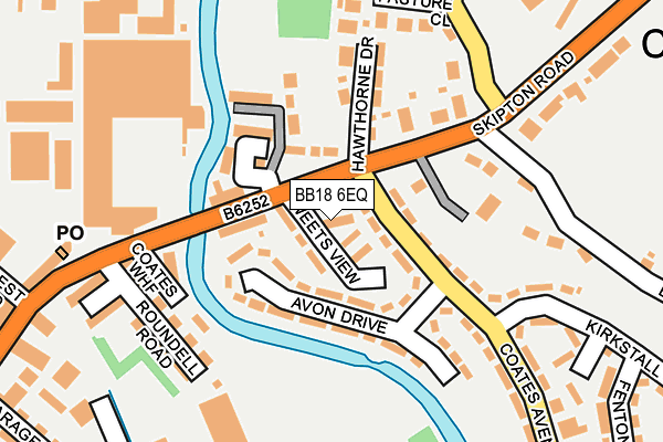 BB18 6EQ map - OS OpenMap – Local (Ordnance Survey)