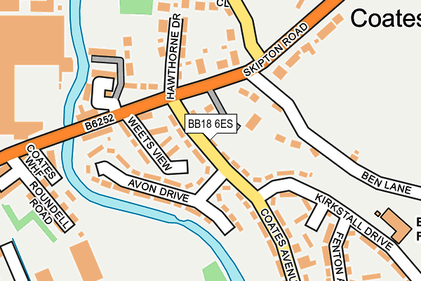 BB18 6ES map - OS OpenMap – Local (Ordnance Survey)