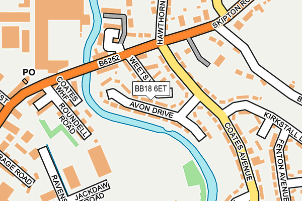 BB18 6ET map - OS OpenMap – Local (Ordnance Survey)