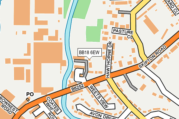 BB18 6EW map - OS OpenMap – Local (Ordnance Survey)