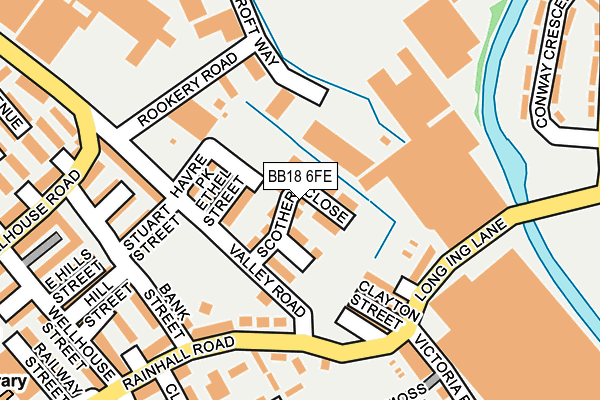BB18 6FE map - OS OpenMap – Local (Ordnance Survey)