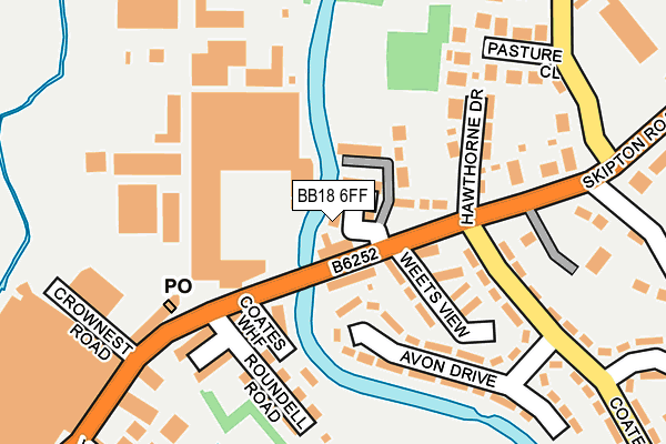 BB18 6FF map - OS OpenMap – Local (Ordnance Survey)