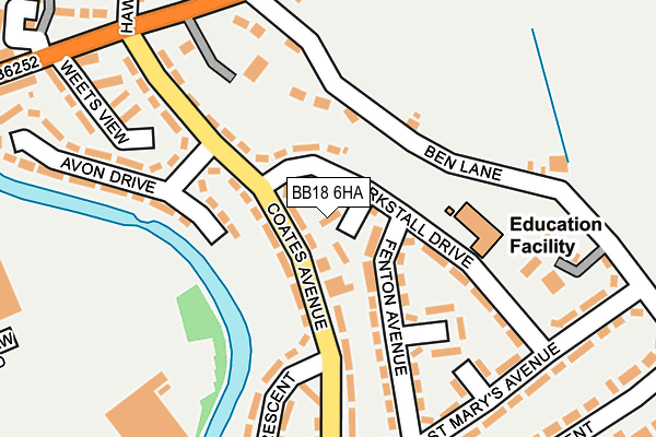 BB18 6HA map - OS OpenMap – Local (Ordnance Survey)