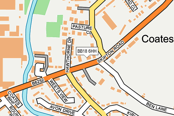 BB18 6HH map - OS OpenMap – Local (Ordnance Survey)